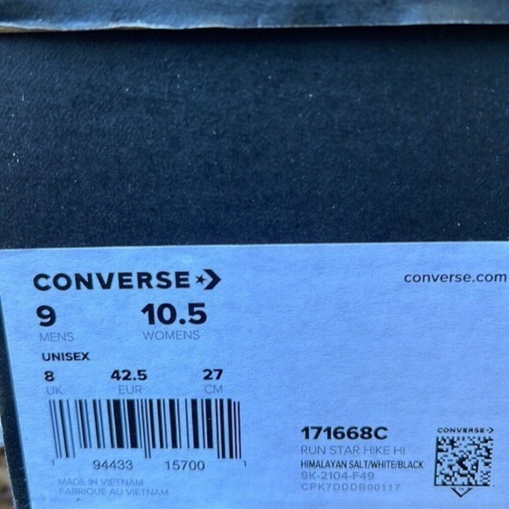 Converse Run Star Hike Hi Himalayan Pink Canvas Sneakers Women’s 10.5 / Men’s 9 - Picture 10 of 10